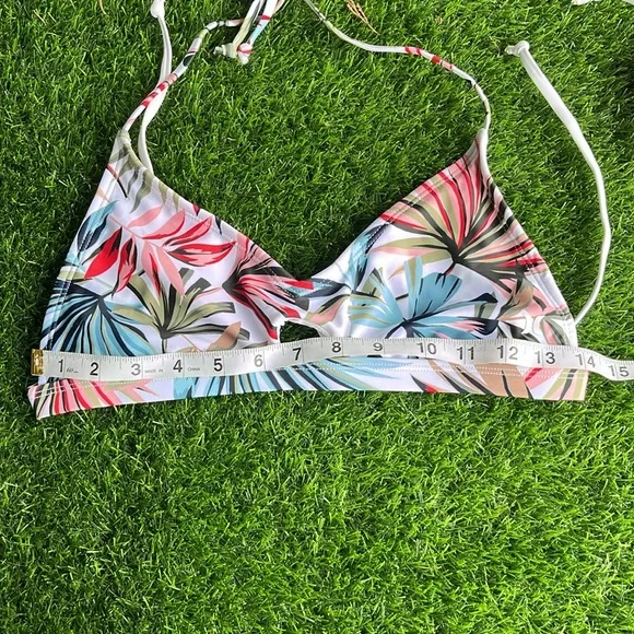 HURLEY Palm Leaf Print Bikini size small - Picture 3 of 13